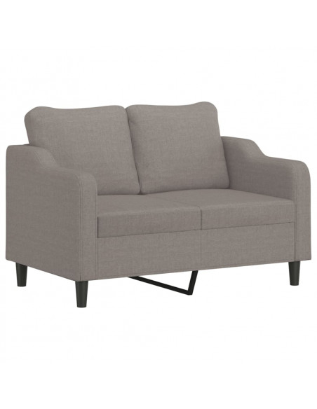 Set Divani 3 pz con Cuscini Tortora in Tessuto