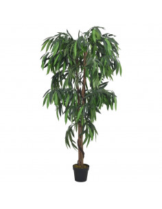 Albero Mango Artificiale 1050 Foglie 200 cm Verde 2