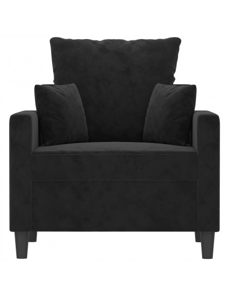 Poltrona Nero 60 cm Velluto