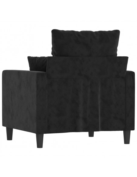 Poltrona Nero 60 cm Velluto