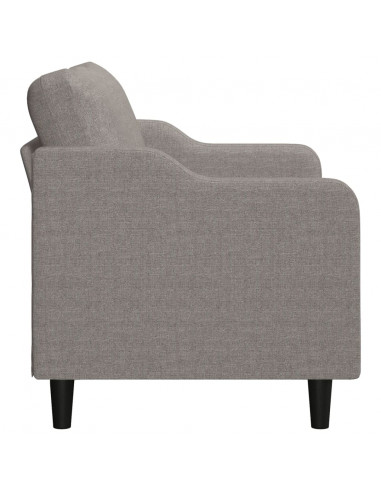 Divano a 2 Posti Tortora 140 cm in Tessuto