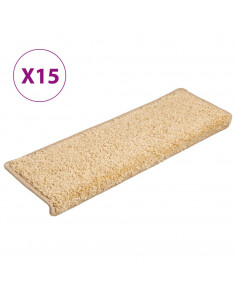 Tappetini per Scale 15 pz 65x21x4 cm Marroni 2