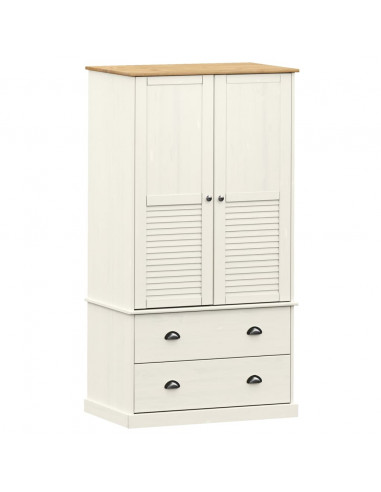 Armadio VIGO 90x55x176 cm in Legno Massello di Pino Bianco