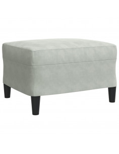 Set di Divani 4 pz con Cuscini e Rinforzi Grigio Chiaro Velluto 2