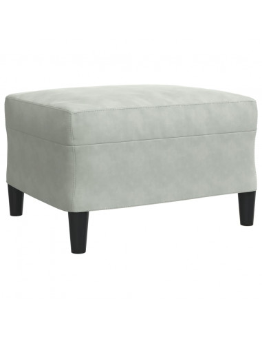 Set di Divani 4 pz con Cuscini Grigio Chiaro in Velluto