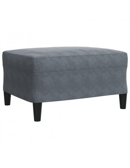Set di Divani 4 pz con Cuscini Grigio Scuro in Velluto