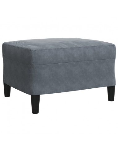 Set di Divani 4 pz con Cuscini Grigio Scuro in Velluto