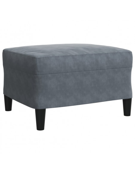 Set di Divani 4 pz con Cuscini Grigio Scuro in Velluto