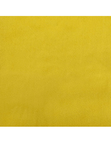 Set di Divani 3 pz con Cuscini e Rinforzi Giallo in Velluto