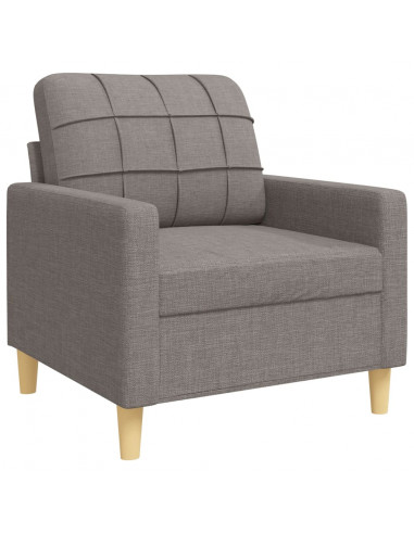 Set di Divani 3 pz Tortora in Tessuto