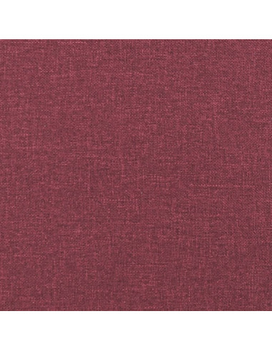 Set di Divani 4 pz con Poggiapiedi Rosso Vino in Tessuto