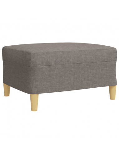 Set di Divani 4 pz con Poggiapiedi Tortora in Tessuto