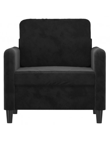Poltrona Nero 60 cm Velluto