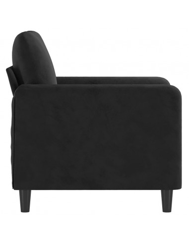 Poltrona Nero 60 cm Velluto