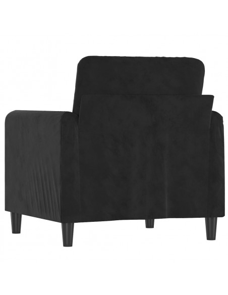 Poltrona Nero 60 cm Velluto