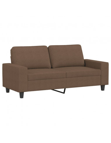Set di Divani 2 pz Marrone in Tessuto