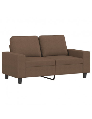 Set di Divani 2 pz Marrone in Tessuto