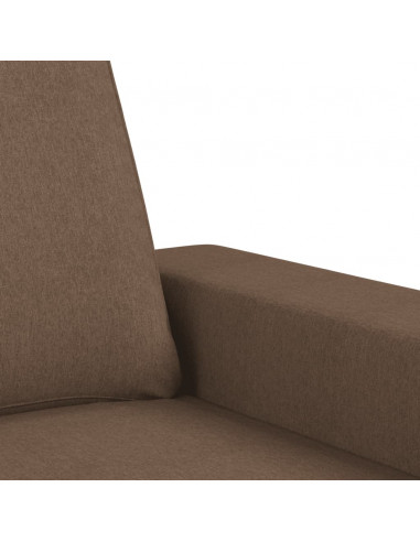 Set di Divani 2 pz Marrone in Tessuto