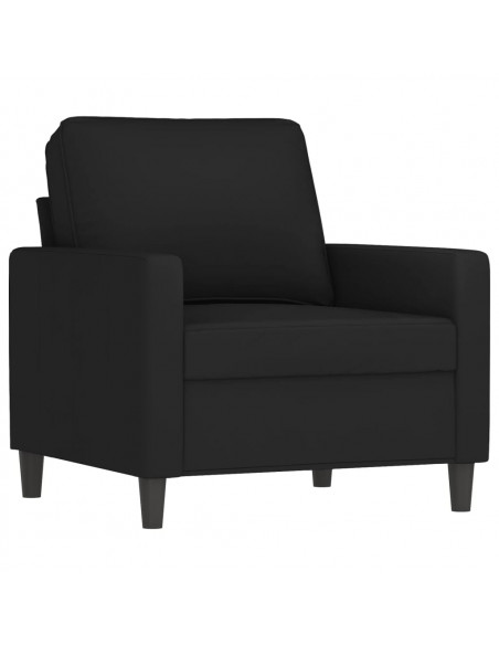 Set di Divani 4 pz con Cuscini Nero in Velluto