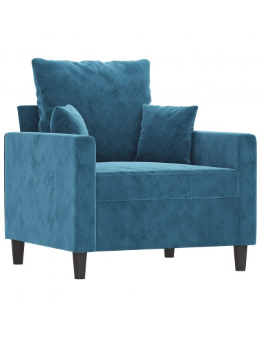 Poltrona Blu 60 cm Velluto