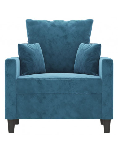 Poltrona Blu 60 cm Velluto