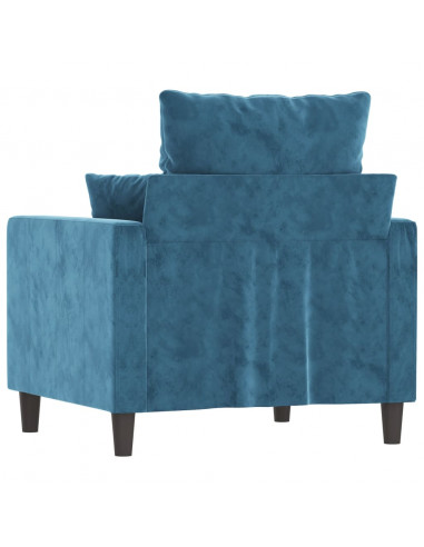 Poltrona Blu 60 cm Velluto