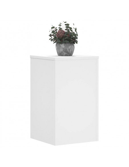 Supporti per Piante 2 pz Bianchi 30x30x50cm Legno Multistrato