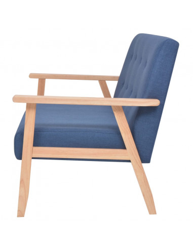 Divano a 2 Posti in Tessuto Blu