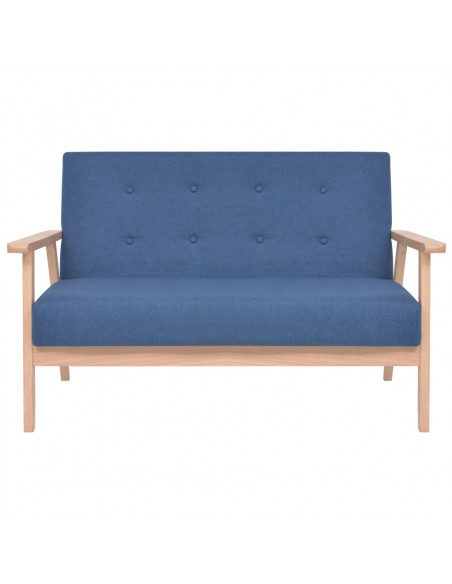Set di Divani 2 pz in Tessuto Blu