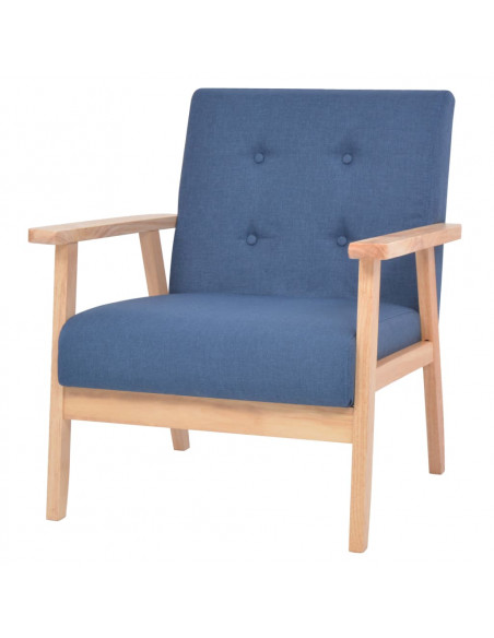 Set di Divani 2 pz in Tessuto Blu