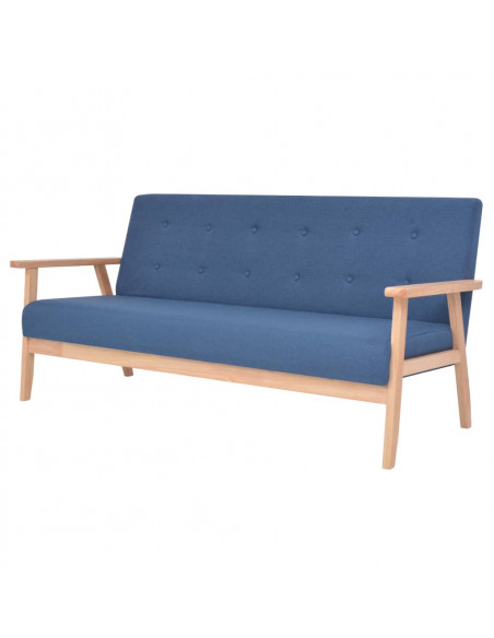Set di Divani 2 pz in Tessuto Blu