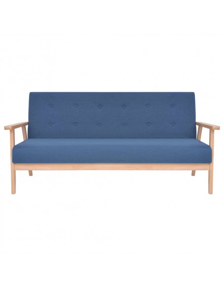 Set di Divani 2 pz in Tessuto Blu