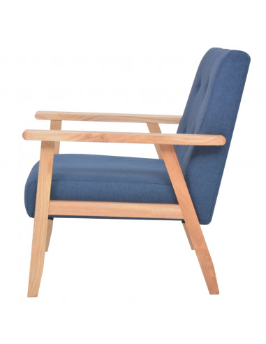 Set di Divani 3 pz in Tessuto Blu