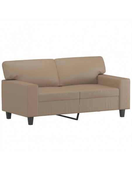 Set di Divani 2 pz con Cuscini Cappuccino in Similpelle