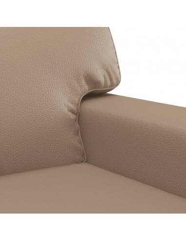 Set di Divani 2 pz con Cuscini Cappuccino in Similpelle