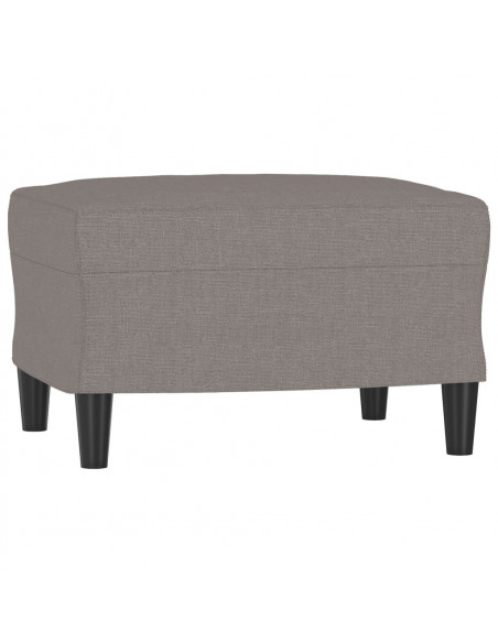 Poltrona con Poggiapiedi Tortora 60 cm in Tessuto