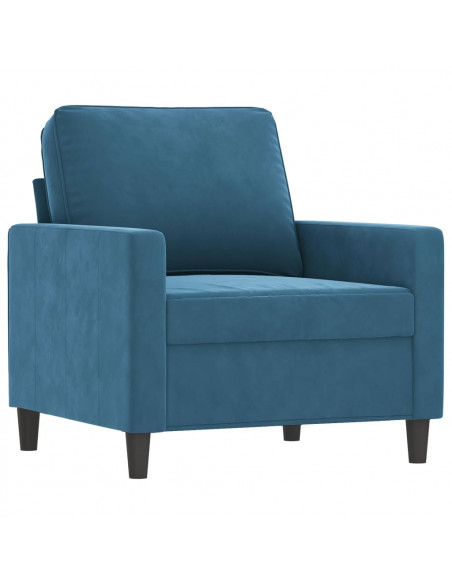 Set di Divani 4 pz Blu in Velluto