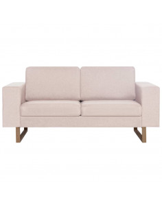 Set Divani 2 pz in Tessuto Crema 2