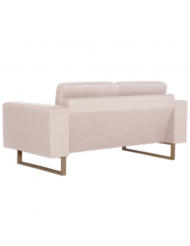 Set Divani 2 pz in Tessuto Crema