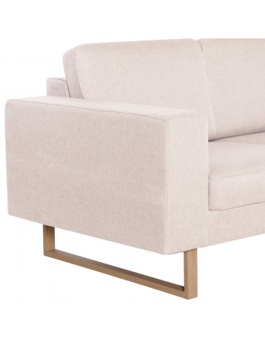 Set Divani 2 pz in Tessuto Crema