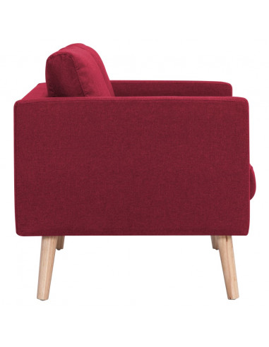 Set Divani 2 pz in Tessuto Rosso Vino