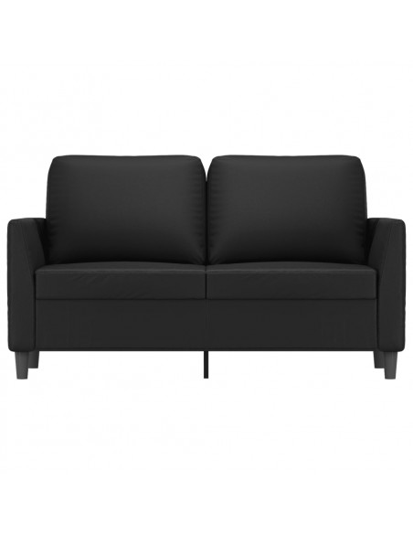 Divano a 2 Posti Nero 120 cm in Similpelle