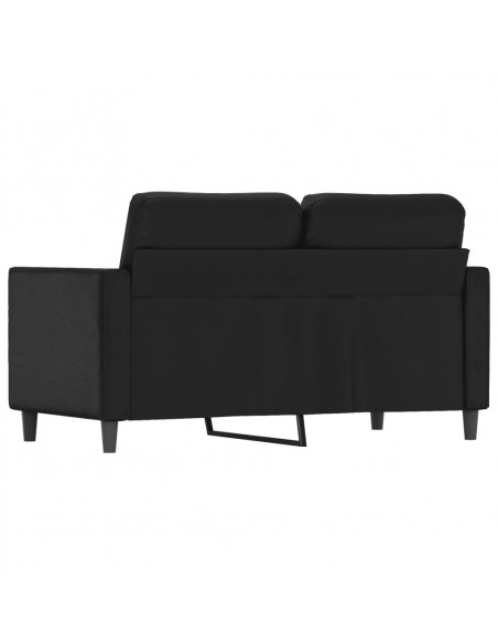 Divano a 2 Posti Nero 120 cm in Similpelle