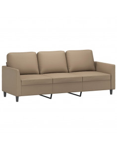 Divano a 3 Posti Cappuccino 180 cm in Similpelle 2