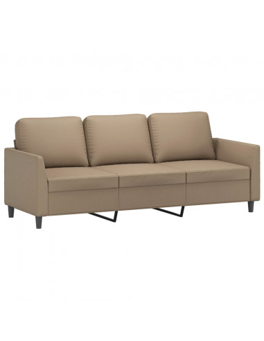 Divano a 3 Posti Cappuccino 180 cm in Similpelle