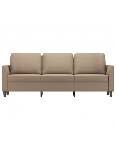 Divano a 3 Posti Cappuccino 180 cm in Similpelle