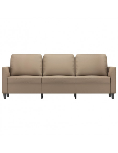 Divano a 3 Posti Cappuccino 180 cm in Similpelle