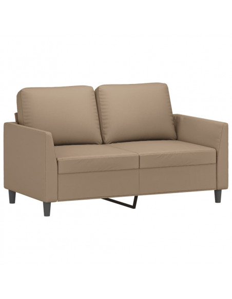 Set di Divani 2 pz con Cuscini cappuccino in Similpelle