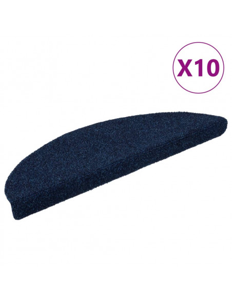 Tappetini Adesivi per Scale 10 pz Navy 56x17x3 cm Agugliati