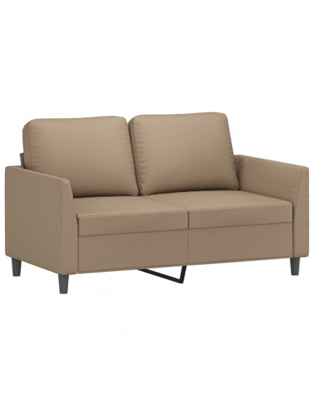 Set di Divani 3 pz con Cuscini cappuccino in Similpelle